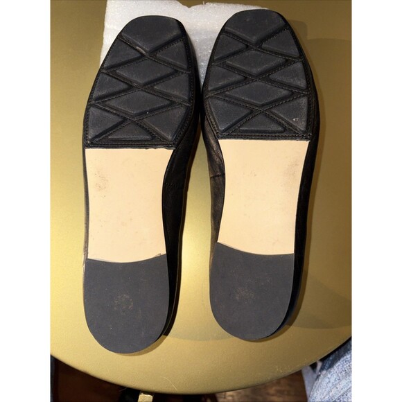 NWOT TORY BURCH Laila Driver Ballet Flats Black Leather Lightly Scuff Pics SZ 8M - Picture 8 of 13